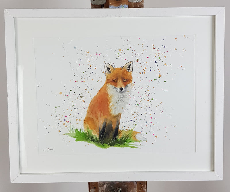 Fox Watercolour Painting - 'Roxanne' 17" x 12"